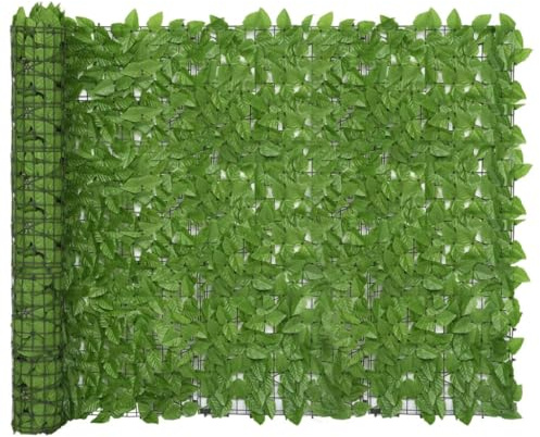Homvdxl Künstlicher Efeu-Zaun Sichtschutz 1,5x2m Künstliche Heckenrolle Sichtschutz Künstliche Hecke Sichtschutz für Garten Balkon Outdoor