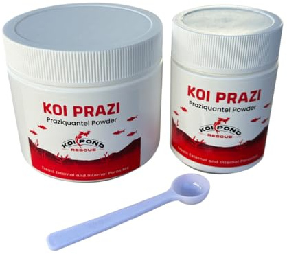 KOI PRAZI Fluke Destroyer (25 Grams) for Pond & Aquarium, Effective & Safe Treatment for Koi, Marine, and Ornamental Fish