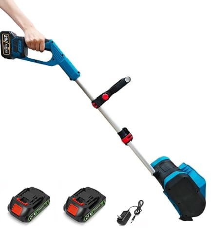 BLACKTK Souffleur à neige électrique avec batterie rechargeable, balayeuse à neige domestique avec roues pour serres, usines, routes urbaines, cours, cours scolaires