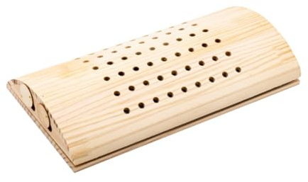 BIUDECO Wooden Lumbar Pillow Moxibustion Therapy Smoke Outlet, Reusable Comfortable Back Massage Tool for Daily Lumbar Pain Relief and Cervical Support at Home Random Style