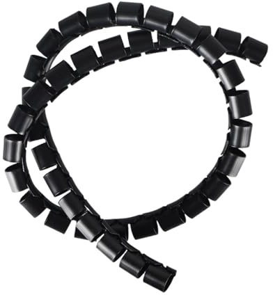 Spiral Protective Sleeves, 8mm Tube Diameter Spiral Cable Wire Wrap PE Manage Cord Black for 3D Printer Part Protection Winding(5 Meter)