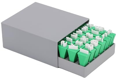 Zhjvihx Ton-Buchstaben-Stempel-Set, Kleinbuchstaben und Symbole Zum Basteln mit 1/2 Zoll Zeichengröße, Geeignet Zum Personalisieren von Tassen, Tellern, Dekorationen und Tonkreationen