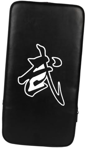 JECOMPRIS Bouclier de Boxe Épais en PU Noir Rouge, Coussin de Blocage Résistant pour Entraînement Kickboxing et Arts Martiaux, Protection Corporelle pour Coups de Pied, Cible de Frappe