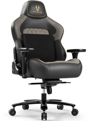 Bosmiller Gaming Stuhl 200kg Belastbarkeit Ergonomischer Bürostuhl bis 200kg Schreibtischstuhl XXL mit 4D Armlehnen Höhenverstellbarer Gaming Chair Chefsessel für Gamer und Esport