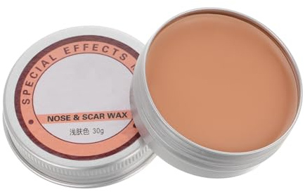 JEWEDECO Cera de Maquillaje para Cicatrices y Simulación de Tejido de Halloween, Resistente al Sudor Fácil Aplicación para Cosplay y Modelado Facial