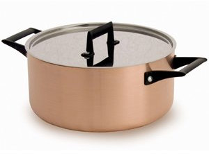 Alexander - Casseruola Trilaminata Rame Alluminio Acciaio 24cm + Coperchio
