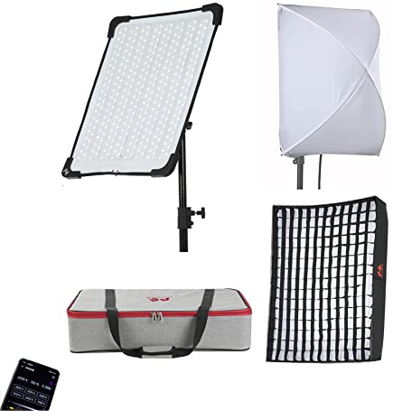 Falcon Eyes RX-18TDX III Flexible LED Photo Light Panel + Honeycomb Grids Softbox 100W Bi-color 3000-5600K LED Studio Continuous Lighting with DMX and APP Control