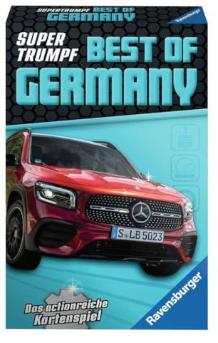 Ravensburger Kartenspiel, Supertrumpf Best of Germany 20688, Quartett und Trumpf-Spiel für Technik-Fans ab 7 Jahren