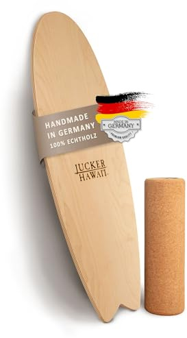 JUCKER HAWAII Balance Boards – Originale Balanceboards seit 2007 – Made in Germany aus 11 Schichten Birkenholz – Verschiedene Shapes & Designs – Für Kinder & Erwachsene – Zubehör wählbar
