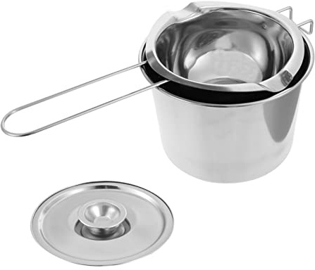 Cabilock Pot à Chocolat Acier Avec Couvercle Bol De Pour Beurre Fromage Chocolat Accessoire De Cuisine Portable Et