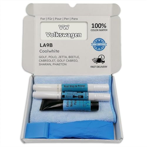 Genuine Colors Lackstift COOLWHITE LA9B für VW Volkswagen Weiß Golf Polo Jetta Beetle CABRIOLET Cabrio Sharan Phaeton