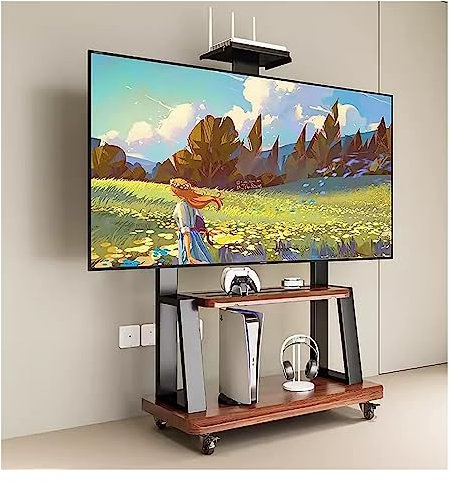JYHHCYS TV Standfuss Rollbarer/mobiler TV-Wagen Mit Rädern Für 32-75 Inch LCD, Wohnzimmer/Büro/Konferenzräume TV-Ständer Freistehend, Kommerzieller TV-Trolley, Höhenverstellbar (Color : Style1)