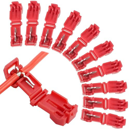 10 morsetti di collegamento per robot tosaerba, stazione di ricarica, connettori a T, attacco rapido, compatibile con Gardena, Husqvarna, Automower, Worx