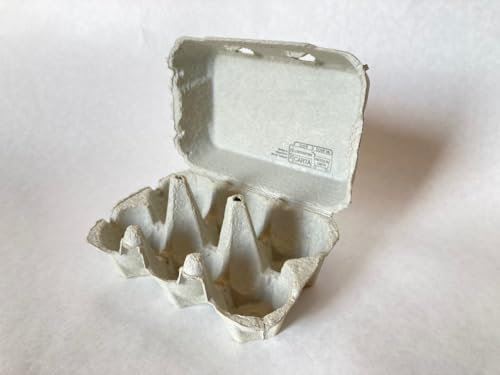 60 contenitori portauova in carta riciclata per 6 uova di gallina. Scatole per uova, colorate e neutre