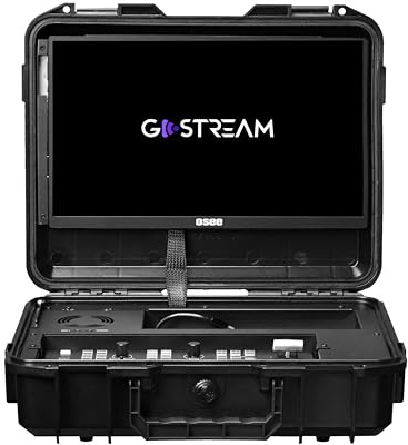 osee GoStream Deck All in One Pro Live Streaming Multi Camera Video Mixer Switcher Recorder Player Kit 4 HDMI in USB-C I/O with 14 Inch Monitor Built-in DC-to-Type C cable NDI(OPTIONAL) Upgradable