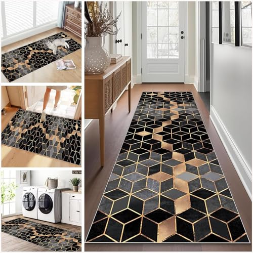 Alfombra de Pasillo, Alfombras Cocina Lavable Antideslizante 40 x 220 cm Alfombra Larga Entrada Casa Interior, Alfombra Corredor para Puerta Cocina Pasillo, Alfombra para Salón Lavadero Dormitorio