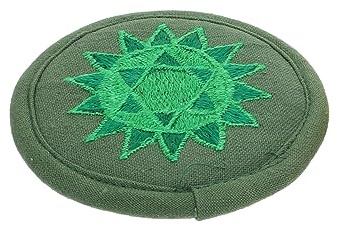 LALADEFIEE Cuscino Rotondo Per Ciotola Sonora Buddhista Ricamato Tappetino Antiscivolo Decorativo Per Meditazione e Yoga Verde Protezione Antiscivolo e Design Artigianale Per Casa e Ufficio