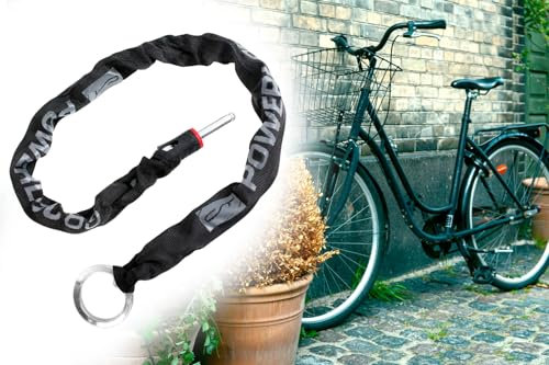 Fahrrad Einsteckkette für Rahmenschloss mit Loc-In Funktion, Fahrradschloss, Premium Security Level 10, Länge 85cm Ø 6mm, ummantelt