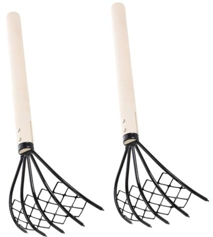 SEWOART 2pièces Râteau à Coquillages De Plage Râteau à Huîtres Pratique avec Filet Maille Outil De Plage pour Ramasser Fruits De Mer