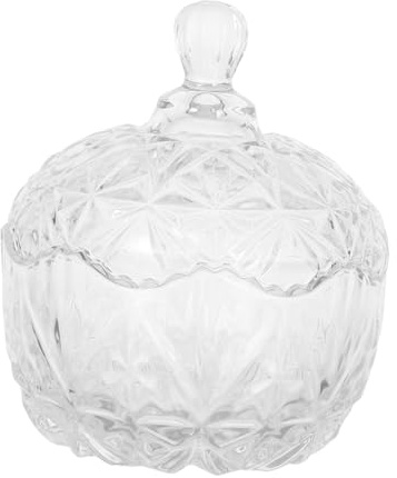 Healifty Pot à Bonbons En Verre Transparent 300 Ml Forme Fleur De Prunier En Cristal, Matériau Verre Solide, Pot De Rangement Multifonction Pour Maison Et Bureau, Design Élégant Sans Couvercle