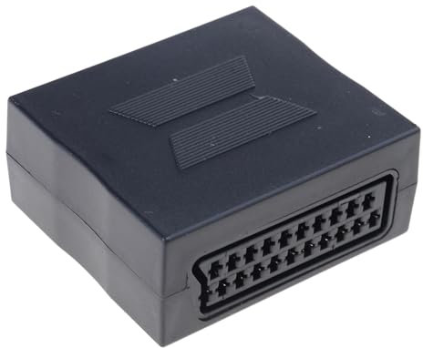 Limtula 21 Pines Acoplador SCART Adaptador Femenino A Femenino Durabilidad para Sistemas Entretenimiento En Hogar