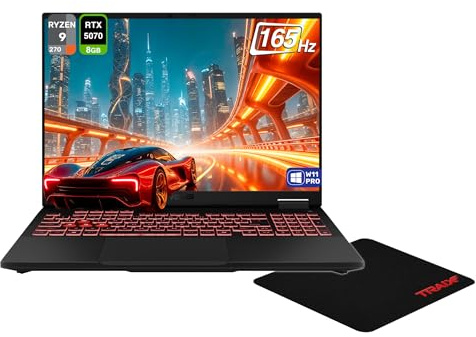 ASUS TUF A16 Copilot+ Gaming Laptop, AMD Ryzen AI 9 270, 32 GB DDR5 RAM, (1 TB + 1 TB) PCle SSD, 16 FHD+ (1920x1200) 165Hz, Nvidia G-Force RTX 5070, 1-Zone RGB Keyboard, W11 Pro + Traix Mousepad