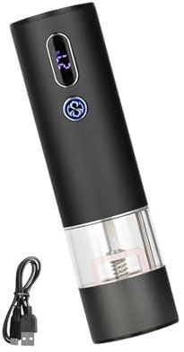 Moulin à poivre électrique rechargeable avec affichage LED à piles pour épices et assaisonnements Accessoires de cuisine