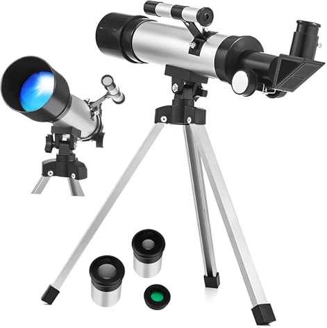 SHINEOFI Telescopio Astronomico Portatile Con Treppiede Accessorio Per Osservazione Per Principianti Telescopio Per Adulti e Ragazza