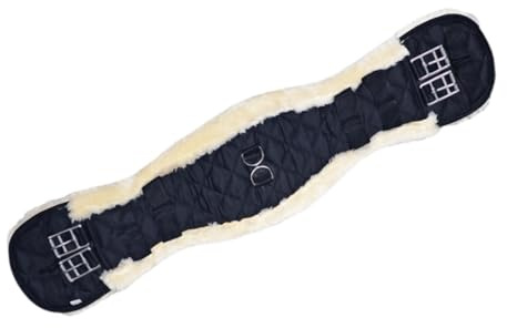 perfk Cinghia, sottopancia Sagomata in Finta Lana d'Agnello, sottopancia Sagomata Morbida per Selle Inglesi, Cavallo, 70 Cm