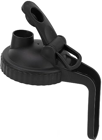 Wide Mouth Mason Jar Pour Spout Lid – 8.5cm Leakproof Handle Lid (Black) | ABS Airtight Wide-Mouth Mason Jar Lid With Pour Spout for Mess-Free Pouring And Easy Handling