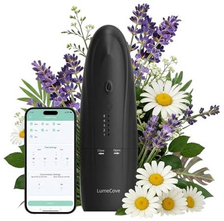 Plug-in Waterless Essential Oil Diffuser Smart App Bluetooth Scent Machine, Hotel Collection Nebulizer, Black
