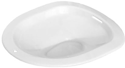 Perfeclan Sitzbadewanne für die Toilette, Hüftbadewanne für Frauen & ältere Menschen, Bidet Einsatz mit Abflusslöchern, Toilettenwaschbecken Aufhängbar für Postpartale, Hämorrhoiden, Schwangere, Weiß