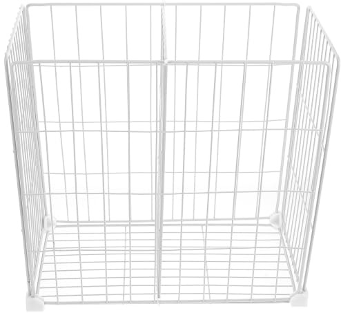 PAMINGONO Cestelli Design a Griglia per Congelatore a Pozzetto in Ferro Bianco Divisori e Cestello Inferiore per Mantenere L'interno Ordinato