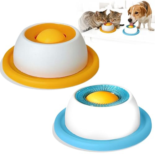 2 Stück Hundelickspielzeug,Schleckball Hund,Schleckball für Hunde mit Antirutschmatte,Lick Bowl Für Hunde, Interaktives Hundespielzeug für kleine,mittlere und große Haustiere Interactive Dog Cat Toy
