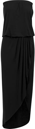 Urban Classics Ladies Viscose Bandeau Dress, Vestito, Nero (Black 7), M