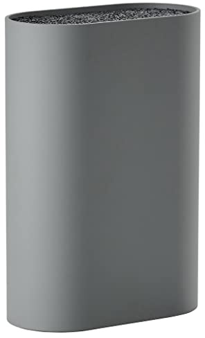 Zone Denmark Singles knivblock utan knivar, knivblock, knivhållare, knivställ, förvaring av alla knivar, 17 x 9 cm, höjd 24 cm, Cool Grey (grå)