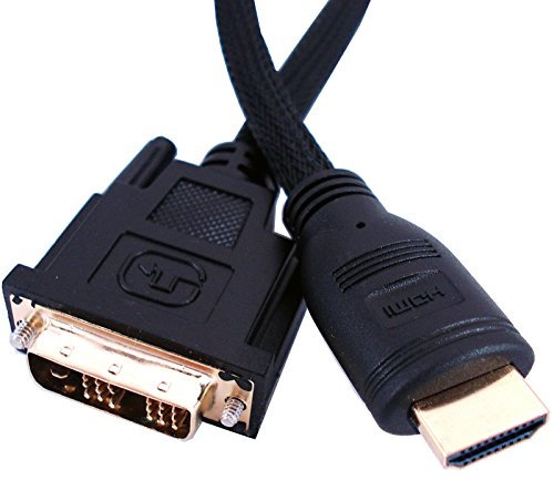 Câble HDMI mâle vers DVI-D/DVI-I - Câble mâle vers mâle - Moniteur numérique pour ordinateur portable, TV PC 1080P - Transfert vidéo numérique - boucles