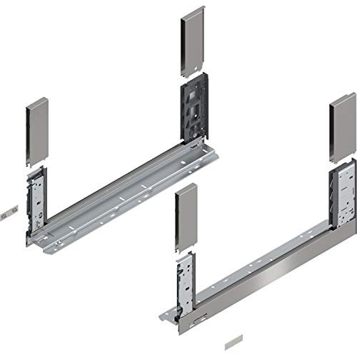 Blum Legrabox free H C Schubladenschienen Set | 1 Paar, 70kg 600mm | Tip On Vollauszug, Inox