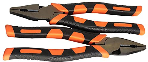 9 Inch Multifunction Pliers Orange Multifunction Combination Pliers for Mechanical and Electronic, Electrical Installation, Maintenance and Metal Wire Cutting, Handle Gripping Pliers 1PCS
