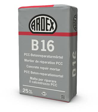 ARDEX B 16 Beton-Reparaturmörtel mit Korrosionsschutz 25Kg Beton-Mörtel für Innen & Außen