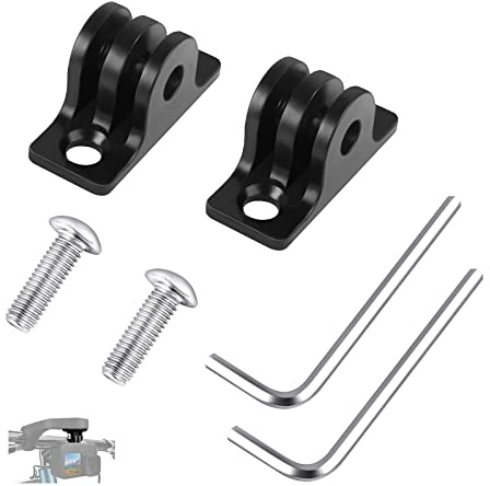 Fahrrad Kamera Halterung Adapter 2 Stück - Metall Lenker Halterung Mit 2 Rillen Für Gopro Action-Kameras - Inklusive Schrauben Und Inbusschlüssel
