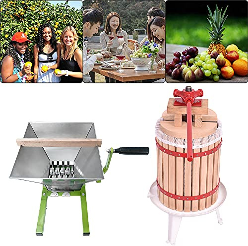 ACXIN Exprimidor de frutas de 18 l, prensa de vino, exprimidor de frutas, triturador de frutas, triturador de frutas y trituradora de frutas de 7 L