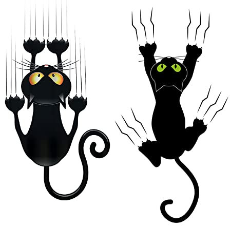 Katze Auto Aufkleber, 2 StüCk Süße Autoaufkleber Katze Lustig Autoaufkleber Katze Schwarz Katze Aufkleber Auto Autoaufkleber Lustig für Autofenster-Tür-Dekorationsaufkleber