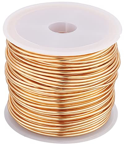 BENECREAT 1.3 mm/16 Gauge 10 m/32.8 ft Anlaufbeständiger Kupferdraht, Goldschmuck-Basteldraht Für Schmuckperlen, Verpackung, Bildhauerei, Blumen- Und Gartenarbeit