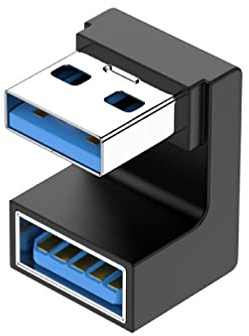 USB Typ A auf Typ A Adapter nach oben und unten abgewinkelt USB 3.0 Adapter A Stecker auf Buchse Verlängerung 180 Grad 5 Gbit/s Laptop PC 180 Grad Adapter