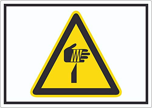 Achtung Spitzer Gegenstand Symbol Aufkleber A1 (594x841mm)