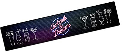 Artylicious Cocktails & Dreams L728 - Alfombrilla para bar y cerveza