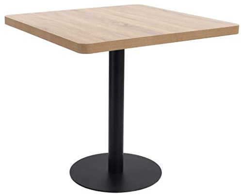 vidaXL Bistrobord ljusbrun 80x80 cm MDF