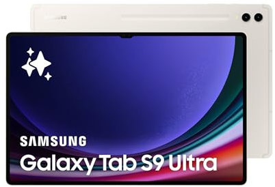 Samsung Galaxy Tab S9 Ultra 5G Android Tablet, 1TB Storage, S Pen Included, Unlocked, Beige, 3 Year Samsung Extended Warranty (UK Version)