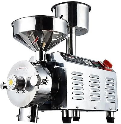 LBMED 3000W Electric Grain Grinder, Stainless Steel Crops Grinding Milling Machine with Adjustable Forward/reverse and 50-200 Mesh Thickness and 1500RPM/min Speed, 40-60KG/H Output, for Cereal